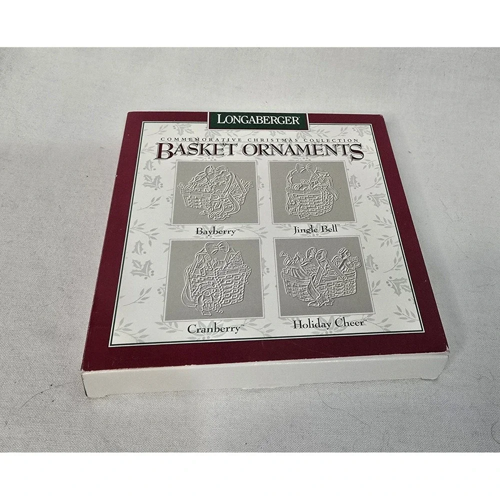 Longaberger Basket‎ Pewter Christmas Ornaments Set of 4
